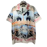AMIRI Convertible-Collar Printed Silk-Twill Shirt